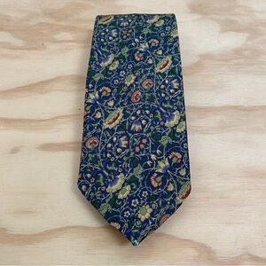 Vintage Liberty of London Tana Lawn Silk Tie William Morris Lodden Pattern